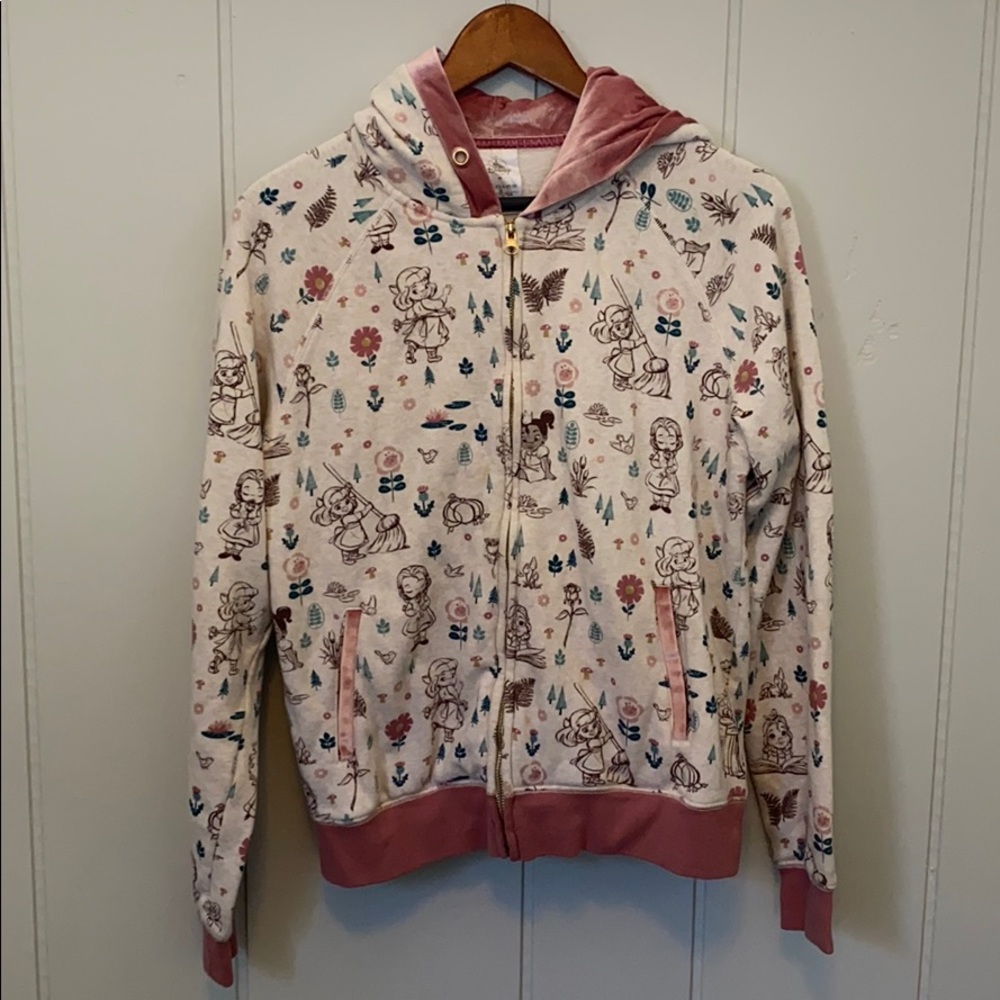 Disney Baby Princess Full Zip Hoodie Youth Size M